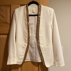 H&M sequin trim blazer